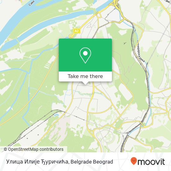 Улица Илије Ђуричића mapa