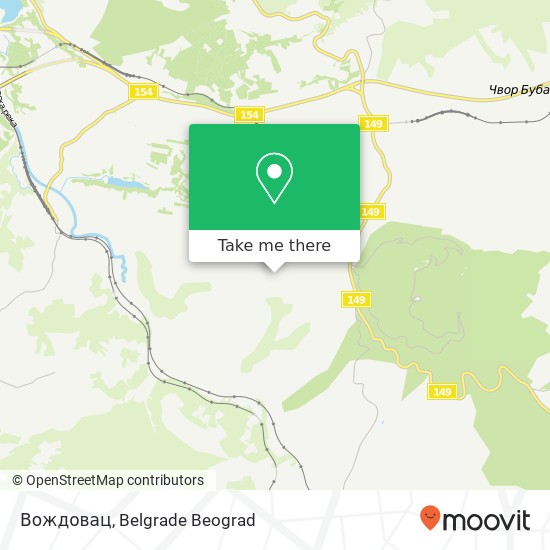 Вождовац mapa