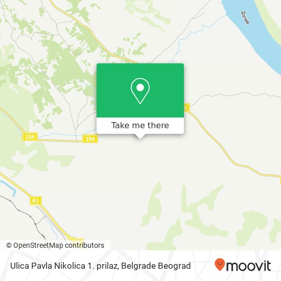 Ulica Pavla Nikolica 1. prilaz mapa