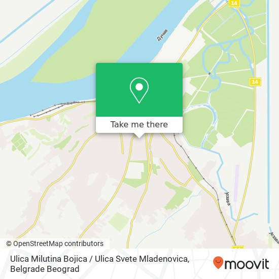 Ulica Milutina Bojica / Ulica Svete Mladenovica mapa