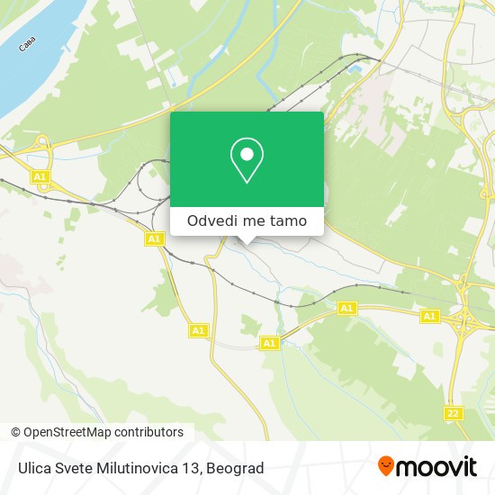 Ulica Svete Milutinovica 13 mapa