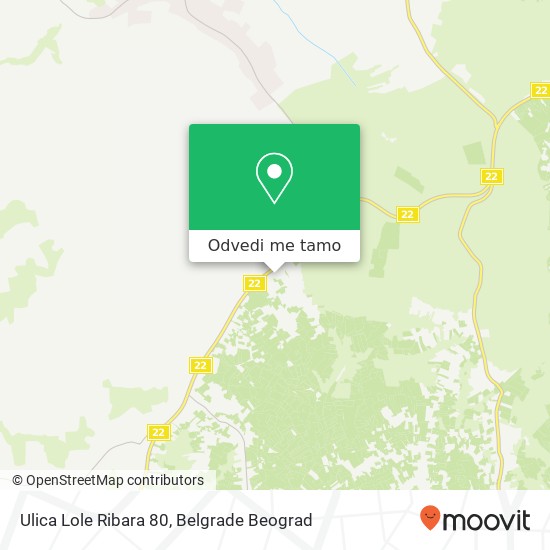 Ulica Lole Ribara 80 mapa