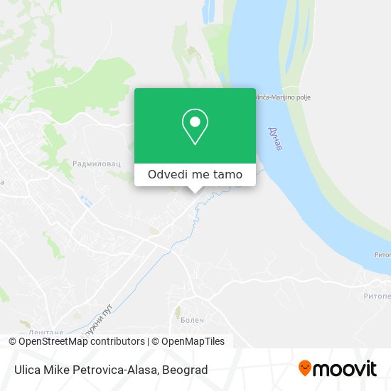 Ulica Mike Petrovica-Alasa mapa