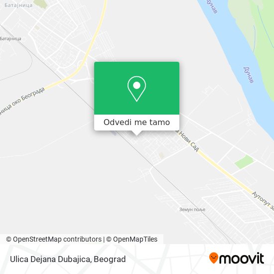 Ulica Dejana Dubajica mapa