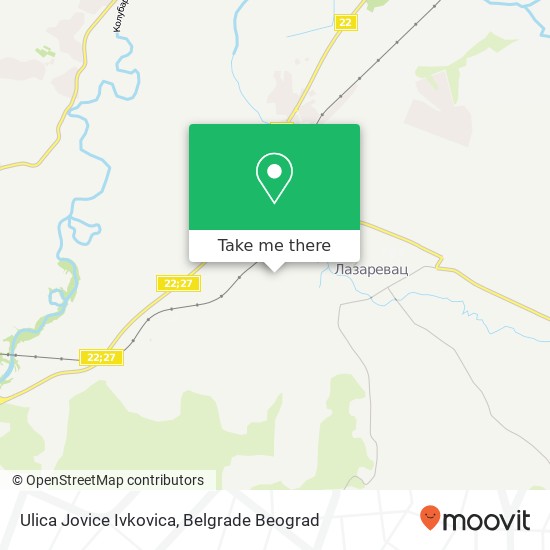 Ulica Jovice Ivkovica mapa