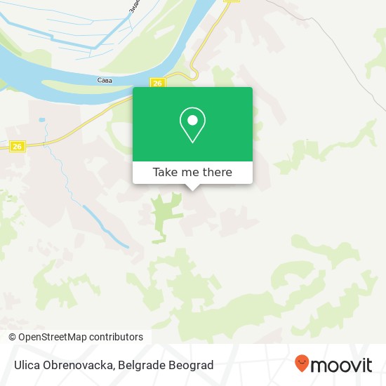 Ulica Obrenovacka mapa