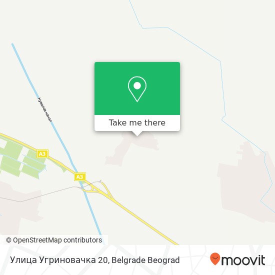 Улица Угриновачка 20 mapa