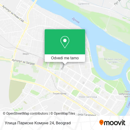 Улица Париске Комуне 24 mapa