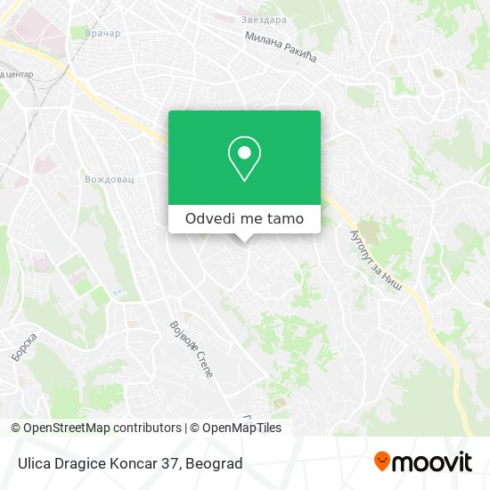 Ulica Dragice Koncar 37 mapa