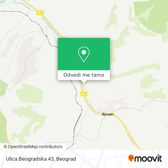 Ulica Beogradska 43 mapa