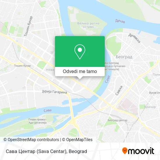 Сава Центар (Sava Centar) mapa