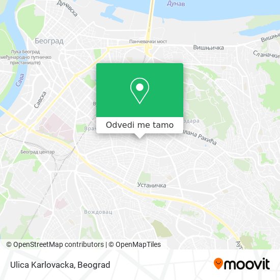 Ulica Karlovacka mapa