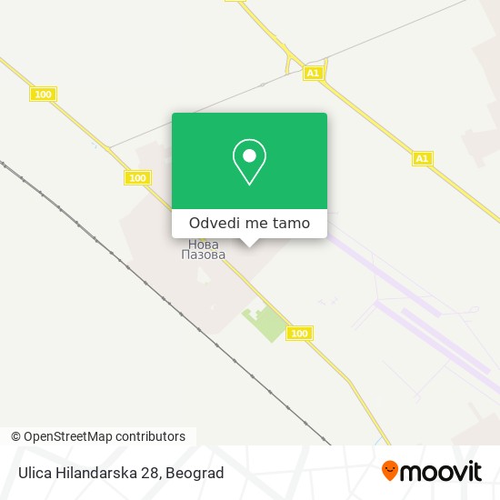 Ulica Hilandarska 28 mapa