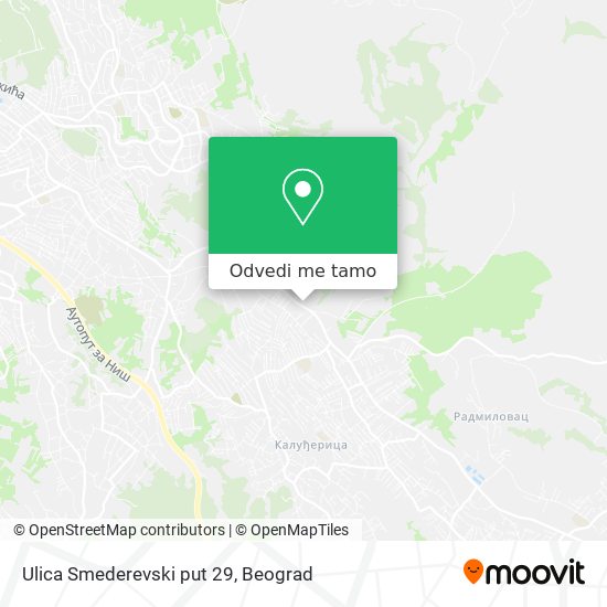 Ulica Smederevski put 29 mapa