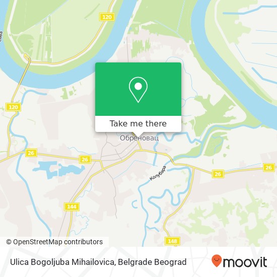 Ulica Bogoljuba Mihailovica mapa