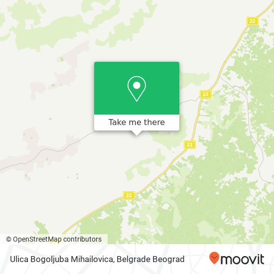 Ulica Bogoljuba Mihailovica mapa