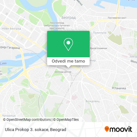 Ulica Prokop 3. sokace mapa
