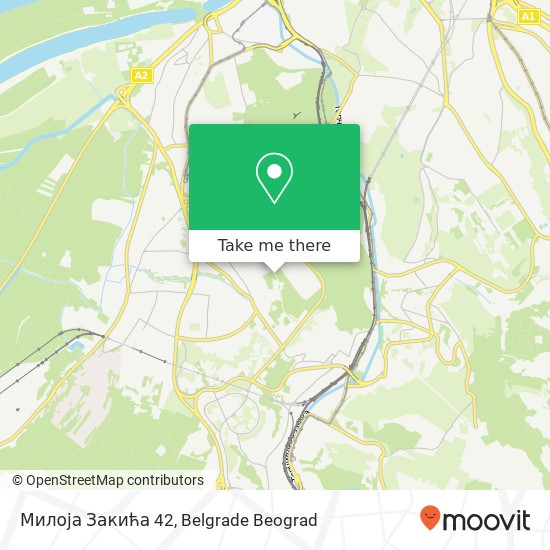 Милоја Закића 42 mapa