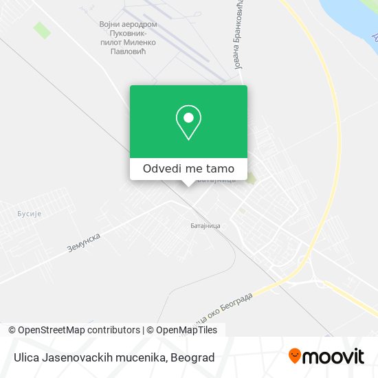 Ulica Jasenovackih mucenika mapa