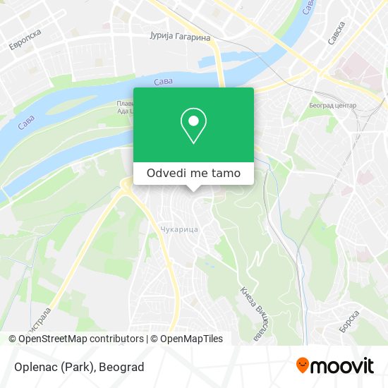 Oplenac (Park) mapa