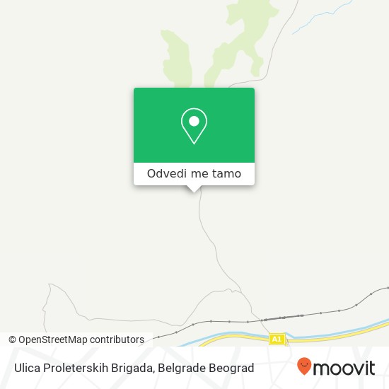 Ulica Proleterskih Brigada mapa