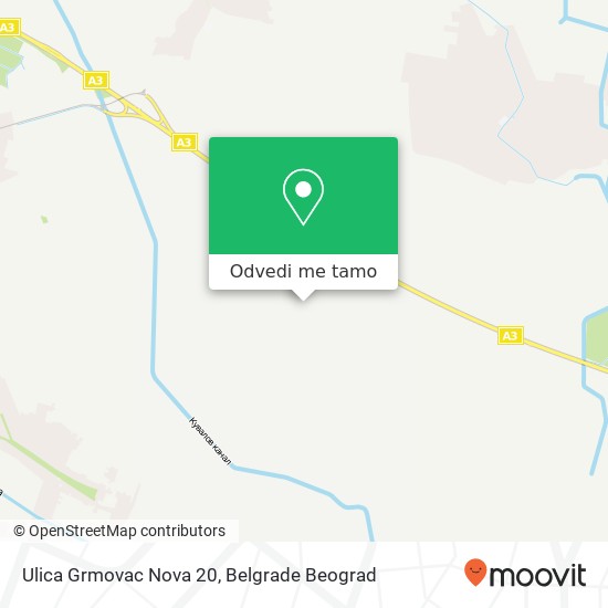 Ulica Grmovac Nova 20 mapa