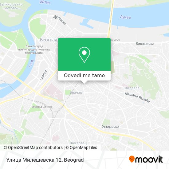 Улица Милешевска 12 mapa