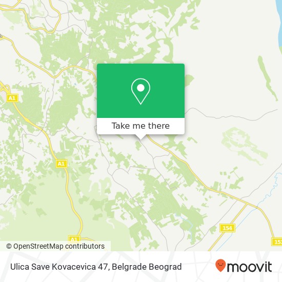 Ulica Save Kovacevica 47 mapa