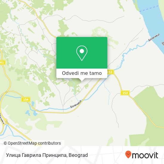 Улица Гаврила Принципа mapa