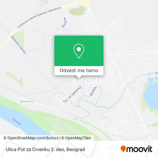 Ulica Put za Crvenku 3. deo mapa