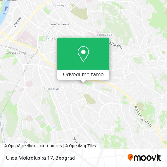 Ulica Mokroluska 17 mapa