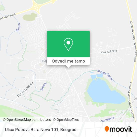 Ulica Popova Bara Nova 101 mapa