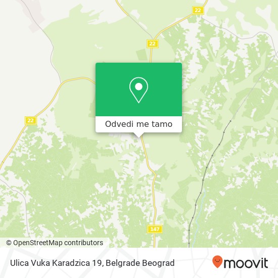 Ulica Vuka Karadzica 19 mapa