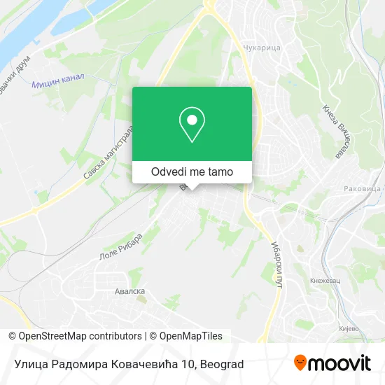 Улица Радомира Ковачевића 10 mapa