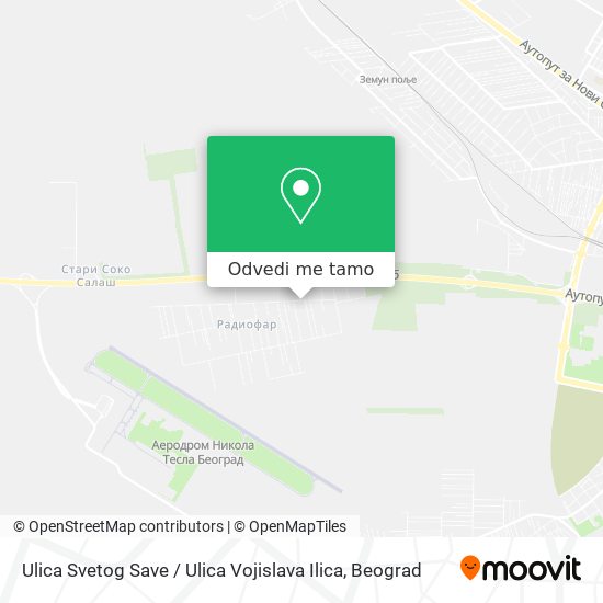 Ulica Svetog Save / Ulica Vojislava Ilica mapa