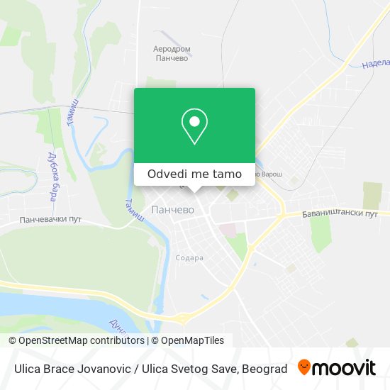 Ulica Brace Jovanovic / Ulica Svetog Save mapa