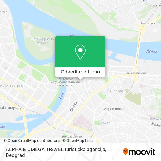 ALPHA & OMEGA TRAVEL turisticka agencija mapa