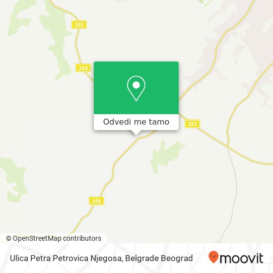 Ulica Petra Petrovica Njegosa mapa