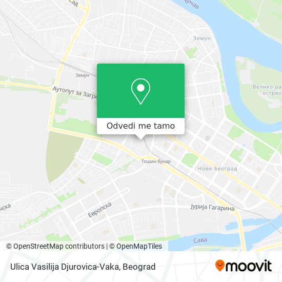 Ulica Vasilija Djurovica-Vaka mapa
