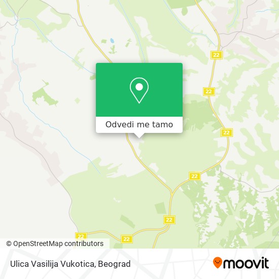 Ulica Vasilija Vukotica mapa