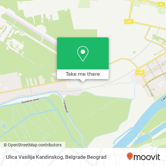 Ulica Vasilija Kandinskog mapa