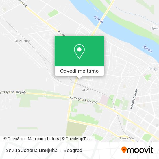 Улица Јована Цвијића 1 mapa