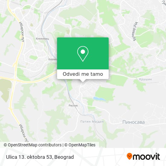 Ulica 13. oktobra 53 mapa