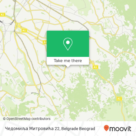 Чедомиља Митровића 22 mapa