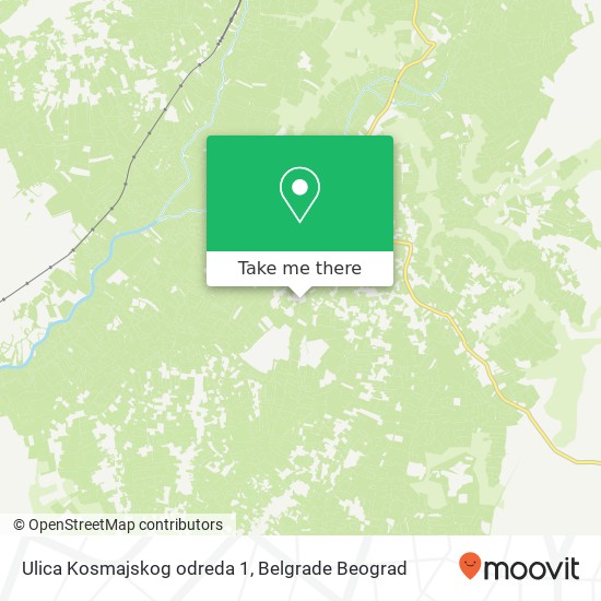 Ulica Kosmajskog odreda 1 mapa