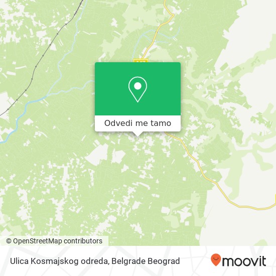 Ulica Kosmajskog odreda mapa