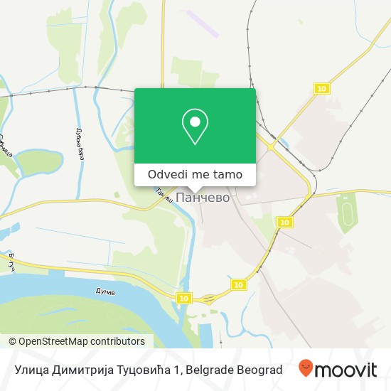 Улица Димитрија Туцовића 1 mapa