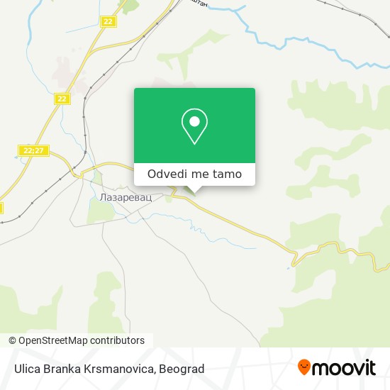 Ulica Branka Krsmanovica mapa