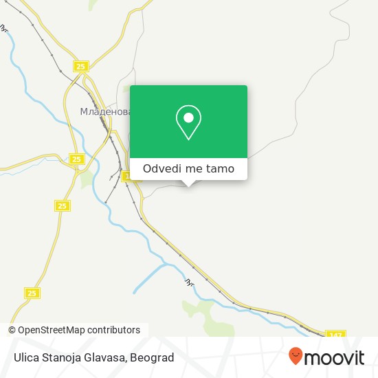 Ulica Stanoja Glavasa mapa