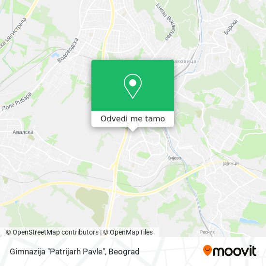 Gimnazija "Patrijarh Pavle" mapa